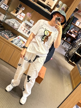 「e.sen（イーセン）のアイテム」を使った、IZMさん（レディース・165cm）の夏コーディネート