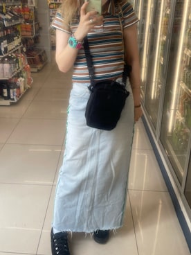 「BLACK EMBER（ブラックエンバー）のアイテム」を使った、IZMさん（レディース・165cm）の夏コーディネート