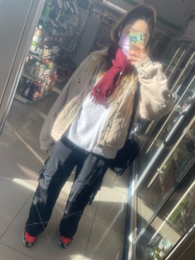 「Lee（リー）のアイテム（ジャケット/アウター）」を使った、IZMさん（レディース・165cm）の冬コーディネート
