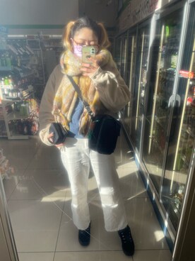 「BLACK EMBER（ブラックエンバー）のアイテム」を使った、IZMさん（レディース・165cm）の冬コーディネート