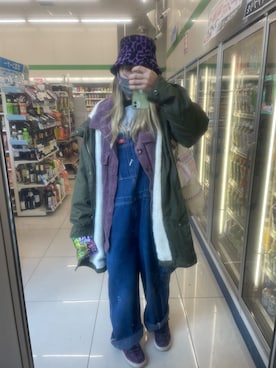 「Confirm（コンファーム）のアイテム（モッズコート）」を使った、IZMさん（レディース・165cm）の冬コーディネート