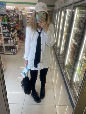 「GORGE（ゴージ）のアイテム（パンツ）」を使った、IZMさん（レディース・165cm）の夏コーディネート