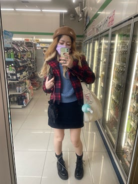「GAP（ギャップ）のアイテム（ライダースジャケット）」を使った、IZMさん（レディース・165cm）の冬コーディネート