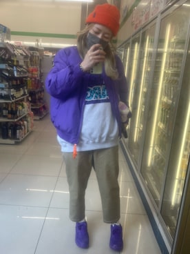 「COLLECTORS（コレクターズ）のアイテム」を使った、IZMさん（レディース・165cm）の冬コーディネート