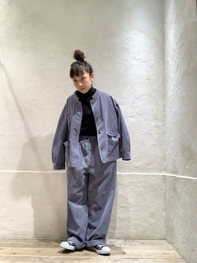 「RNA」｜「アイテム（カバーオール）」を使った、hiroseさん（レディース・155cm）の秋コーディネート