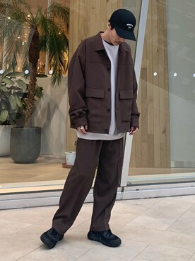「JUNRED（ジュンレッド）のアイテム（キャップ）」を使った、todaさん（メンズ・165cm）の秋コーディネート
