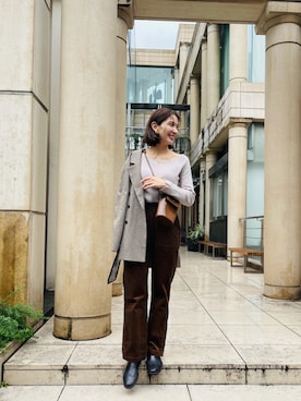 【Muel Chic】中村沙織さん（レディース・162cm）の秋コーディネート