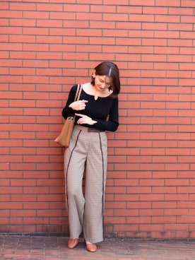 【Muel Chic】中村沙織さん（レディース・162cm）の秋コーディネート