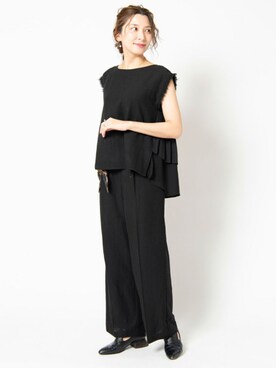 「LAYMEE（レイミー）のアイテム（パンツ）」を使った、【Muel Chic】中村沙織さん（レディース・162cm）の夏コーディネート