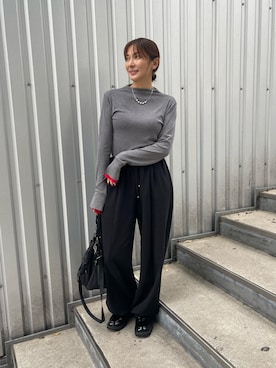 「glamb（グラム）のアイテム」を使った、【Muel Chic】中村沙織さん（レディース・162cm）の秋コーディネート