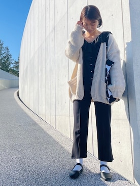 「アイテム（バレエシューズ）」を使った、てつさん（レディース・156cm）の冬コーディネート