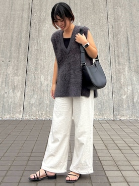 「アイテム（キャミソール）」を使った、てつさん（レディース・156cm）の秋コーディネート