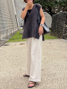 「アイテム（キャミソール）」を使った、てつさん（レディース・156cm）の秋コーディネート