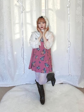 「SHEINのアイテム（ブーツ、ブラウン系）」を使った、琳さん（レディース・155cm）の夏コーディネート