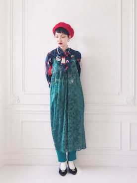 「ベレー帽」｜琳さん（レディース・155cm）の春コーディネート