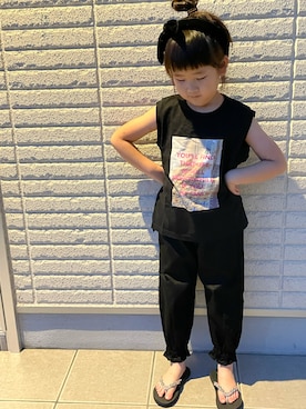 「アイテム（サンダル）」を使った、Riona⑅︎◡̈︎*さん（キッズ・110cm）の夏コーディネート