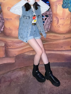 「ごきげんウィーク」｜「アイテム（デニムジャケット）」を使った、mさん（レディース・165cm）の春コーディネート