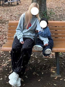 「BEAMS（ビームス）のアイテム（トップス）」を使った、のんのんさん（キッズ・80cm）の春コーディネート