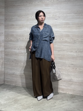 「Jena espace merveilleux（ジェナ　エスパスメルヴェイユ）のアイテム（Tシャツ/カットソー）」を使った、鈴さん（レディース・158cm）の秋コーディネート