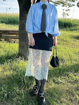 「INTER FACTORY（インターファクトリー）のアイテム」を使った、maiさん（レディース・154cm）の夏コーディネート