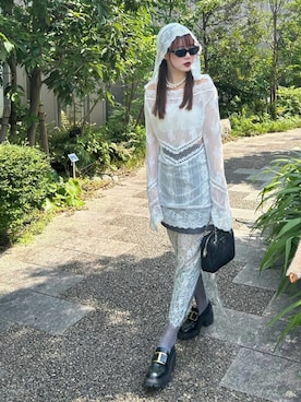 「TOD’S（トッズ）のアイテム」を使った、maiさん（レディース・154cm）の夏コーディネート