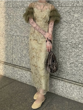 「ZARA（ザラ）のアイテム（パンプス、イエロー系）」を使った、maiさん（レディース・154cm）の夏コーディネート