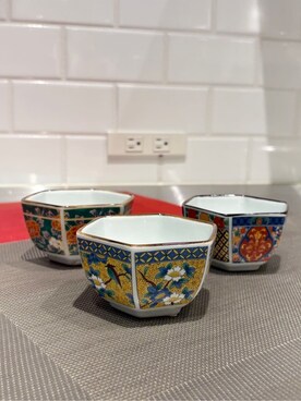 「212 KITCHEN STORE（トゥワントゥキッチンストア）の六角鉢 緑彩牡丹（食器、その他）」を使った、バタコさんの冬コーディネート