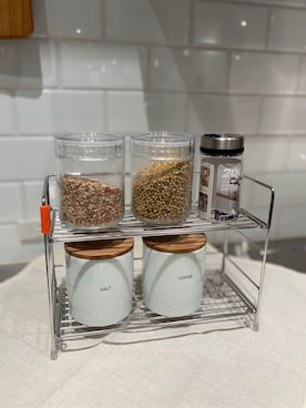 「212 KITCHEN STORE（トゥワントゥキッチンストア）の調味料ラック ＜atomico  アトミコ＞（キッチン収納、その他）」を使った、バタコさんの冬コーディネート