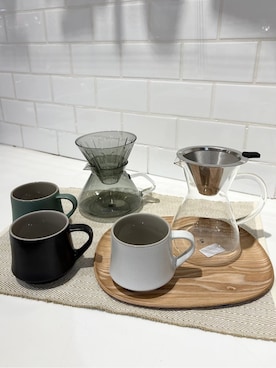 「212 KITCHEN STORE（トゥワントゥキッチンストア）のnikii cafe ガラスドリッパー＆サーバー ＜nikii  ニキ＞（食器、その他）」を使った、バタコさんの冬コーディネート