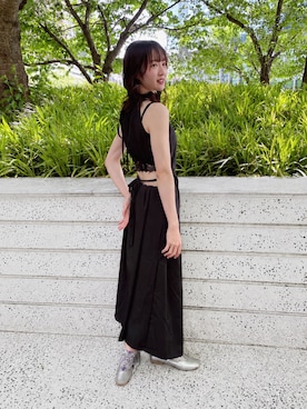 「ampm（エーエムピーエム）のアイテム」を使った、さっちゃんさん（レディース・152cm）の春コーディネート