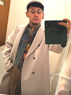 「アイテム（ダウンジャケット/コート）」を使った、ryanryunさん（メンズ・178cm・30代）の秋コーディネート