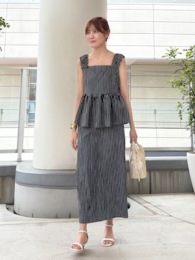 「NATURAL BEAUTY BASIC（ナチュラルビューティーベーシック）のアイテム」を使った、miyu🌷さん（レディース・160cm）の夏コーディネート
