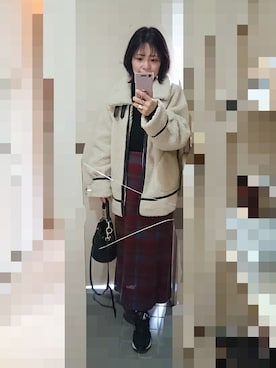 「アイテム（ブルゾン）」を使った、ayumiiさん（レディース・154cm・40代）の冬コーディネート