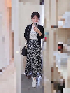 「花柄スカート」｜ayumiiさん（レディース・154cm・40代）の春コーディネート