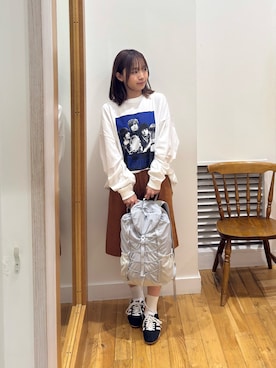 「URBAN RESEARCH DOORS（アーバンリサーチドアーズ）のadidas　TOKYO W（スニーカー、ブラック系）」を使った、Miaさん（レディース・153cm）の秋コーディネート