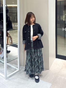 「RODE SKO（ロデスコ）のアイテム（バレエシューズ）」を使った、Miaさん（レディース・153cm）の秋コーディネート