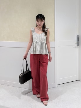 「NATURAL BEAUTY BASIC（ナチュラルビューティーベーシック）のアイテム」を使った、ririi96さん（レディース・158cm）の夏コーディネート