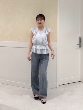 「NATURAL BEAUTY BASIC（ナチュラルビューティーベーシック）のアイテム」を使った、ririi96さん（レディース・158cm）の夏コーディネート