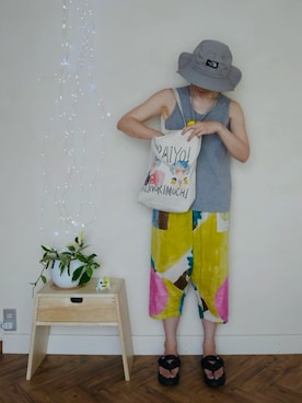 「SHAKA（シャカ）のアイテム」を使った、アチコント achicontoさん（メンズ・162cm）の夏コーディネート