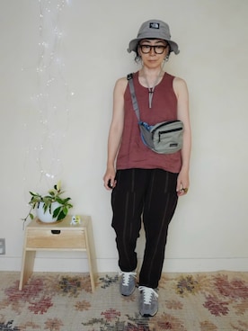 「アイテム（ファッション雑貨）」を使った、アチコント achicontoさん（メンズ・162cm）の夏コーディネート