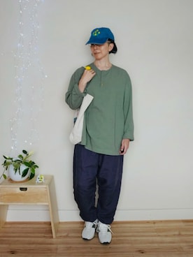 「アイテム（メガネ）」を使った、アチコント achicontoさん（メンズ・162cm）の秋コーディネート