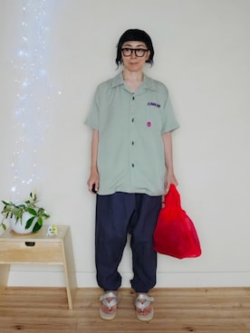 「SHAKA（シャカ）のアイテム」を使った、アチコント achicontoさん（メンズ・162cm）の夏コーディネート