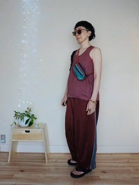 「SHAKA（シャカ）のアイテム」を使った、アチコント achicontoさん（メンズ・162cm）の夏コーディネート