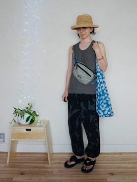 「SHAKA（シャカ）のアイテム」を使った、アチコント achicontoさん（メンズ・162cm）の夏コーディネート