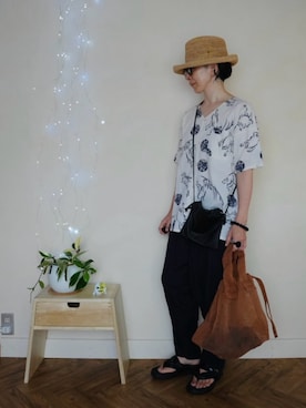 「SHAKA（シャカ）のアイテム」を使った、アチコント achicontoさん（メンズ・162cm）の夏コーディネート