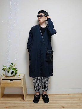 「アイテム（イヤーカフ）」を使った、アチコント achicontoさん（メンズ・162cm）の秋コーディネート