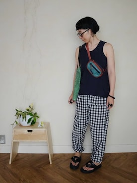 「SHAKA（シャカ）のアイテム」を使った、アチコント achicontoさん（メンズ・162cm）の夏コーディネート