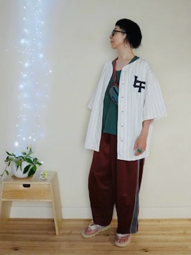 「SHAKA（シャカ）のアイテム」を使った、アチコント achicontoさん（メンズ・162cm）の夏コーディネート