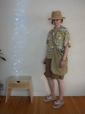 「SHAKA（シャカ）のアイテム」を使った、アチコント achicontoさん（メンズ・162cm）の夏コーディネート