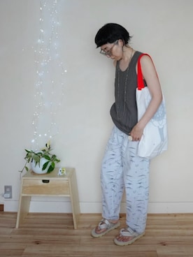 「SHAKA（シャカ）のアイテム」を使った、アチコント achicontoさん（メンズ・162cm）の夏コーディネート